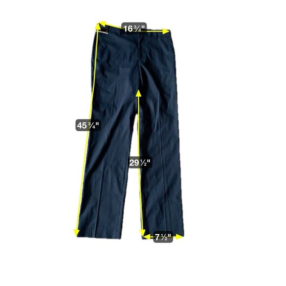 J.Ferrar Slim Fit Ultra Comfort Navy Dress Pants 32x34 Recycled Polyester Wrinkl - Picture 13 of 13